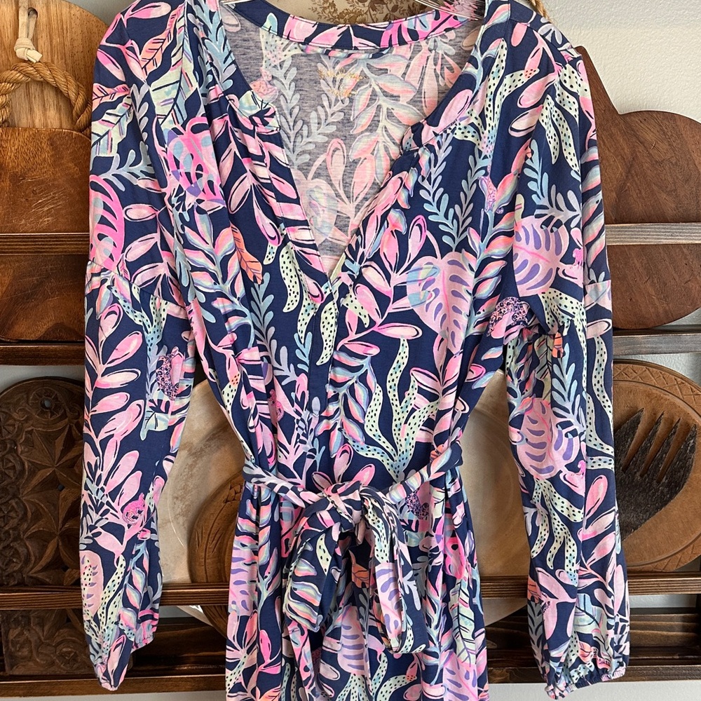 Lilly Pulitzer Kierna Midi Dress in “Oyster Bay Navy You’ve Been Spotted” - Picture 4 of 6